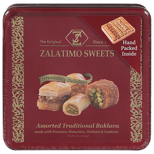 Zalatimo Sweets Baklava, Assorted, Traditional 28 Oz