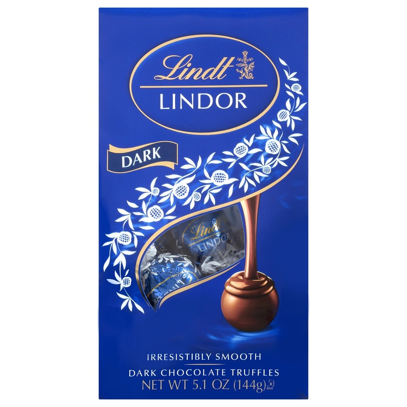 Lindt Lindor Dark Chocolate Candy Truffles 5.1 Oz. Bag