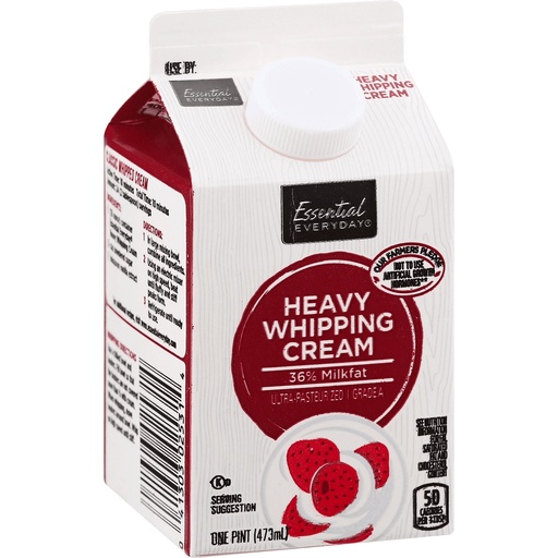 Essential Everyday Whipping Cream, Heavy, 36% Milkfat 1 Pt