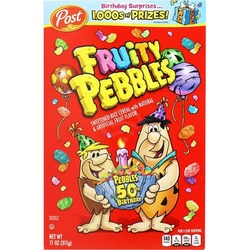 Fruity Pebbles Post Sweetened Rice Cereal, 11 Oz