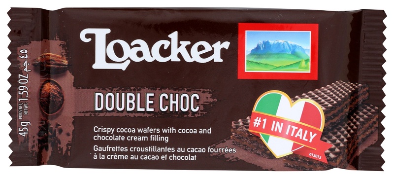 Loacker Wafer Cookies, Double Choc, Classic 1.59 Oz