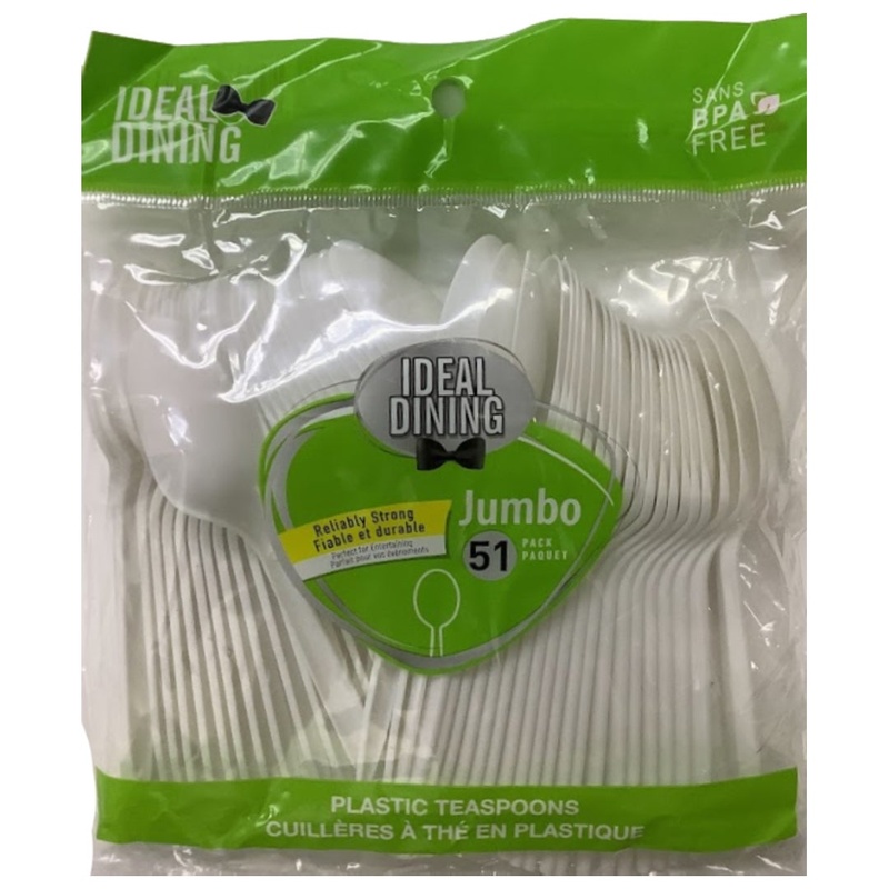 Ideal Cutlery Teaspoons 51ct White-whole