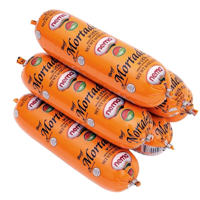 Nema Halal Beef Mortadella With Olives 1 Lb