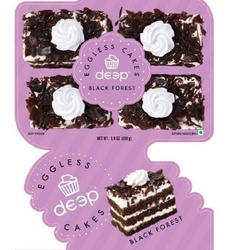 Deep Eggless Cakes Black Forestcake Net Wt 9.9 Oz (280 Gm)
