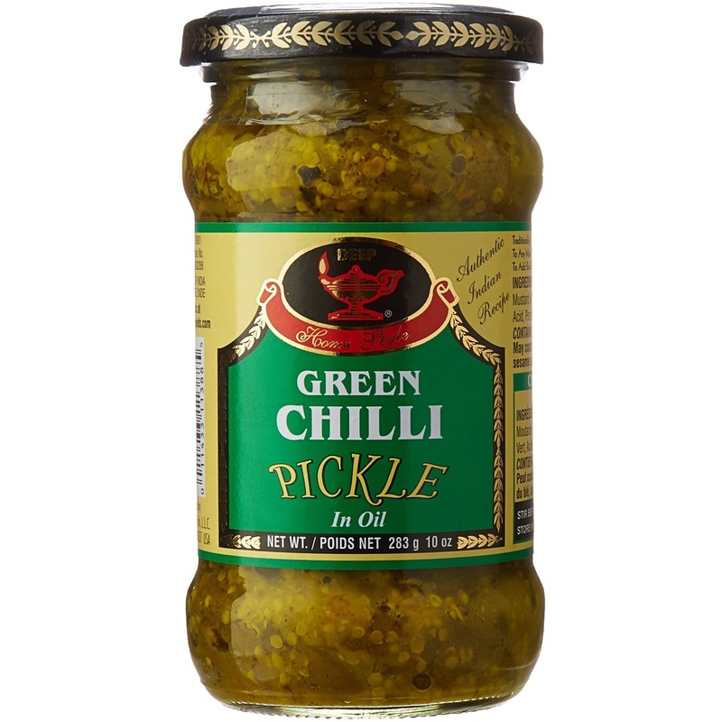 Deep Home Style Green Chilli Pickle In Oil