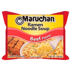 Maruchan Ramen Noodle Soup, Beef Flavor 3 Oz
