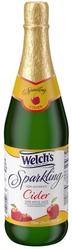 Welch's Non Alcoholic Sparkling 100% Apple Juice, Cider, 25.4 Fl Oz Bottle