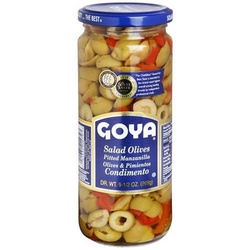 Goya Salad Olives, Pitted Manzanilla, Olives & Pimientos