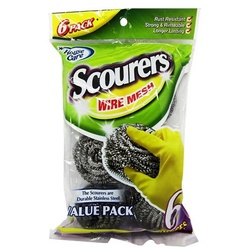 6 Pcs Stainless Steel Scourer - 72