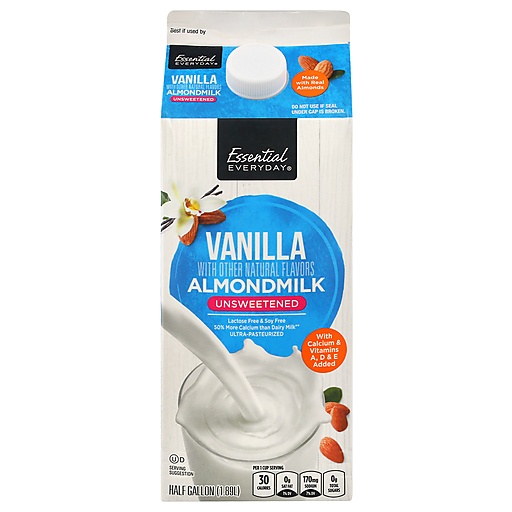 Essential Everyday Almond Beverage, Vanilla, Unsweetened 64 Fl Oz