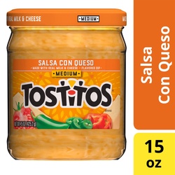 Tostitos Dips, Medium Con Queso Dip, 15 Oz