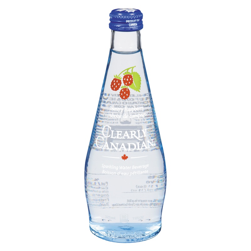 Clearly Canadian Sparkling Water Beverage, Country Raspberry, 325ml/11 Fl Oz., Bottle