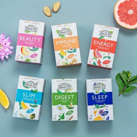 Ahmad Tea Natural Benefits Energy Teabags