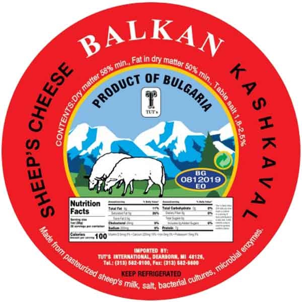 Tuts Sheep Kashkaval Cheese 1 Lb R