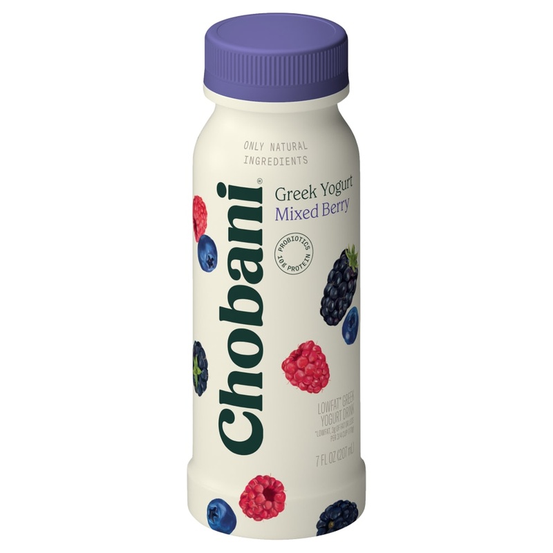 Chobani Yogurt Drink, Greek, Lowfat, Mixed Berry 7 Fl Oz