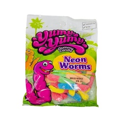 Yummy Gummy Neon Worms 114g