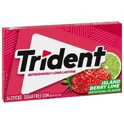 Trident Island Berry Lime â€“ Sugar Free Gum â€“ 14 Sticks