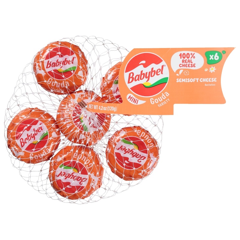 Babybel Semisoft Cheese, Gouda Variety, Mini