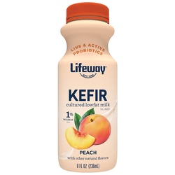 Lifeway Kefir Peach Cultured Lowfat Milk 8 Fl. Oz. Bottle