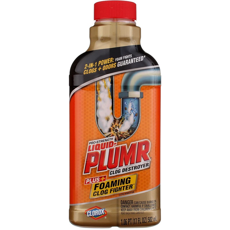 Liquid-Plumr Pro-Strength Clog Remover, Slow Flow Fighter, 17 Ounces