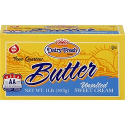 Dairy Fresh Butter, Unsalted 16 Oz
