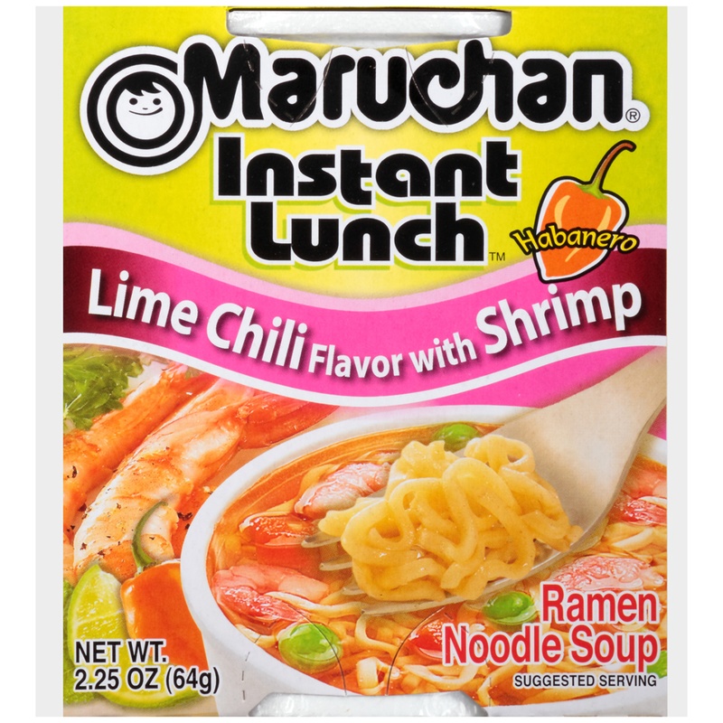 Maruchan Instant Lunch Ramen Noodle Soup Lime Chili Flavor With Shrimp