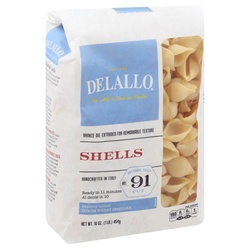Delallo Pasta, Shells, No. 91 Cut 16 Oz
