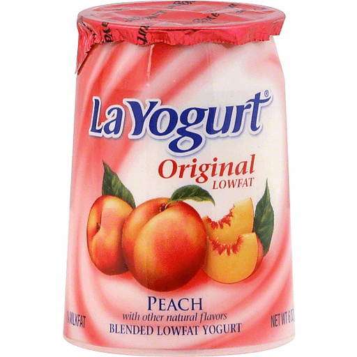 La Yogurt Lowfat, Blended, Original, Peach 6 Oz