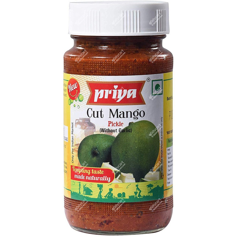 Priya Cut Mango Pickle With Garlic - 300 Gm