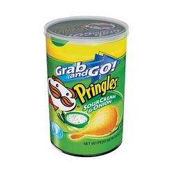 Pringles Potato Crisps Chips, Sour Cream And Onion, Grab N' Go Snack Pack 2.5 Oz