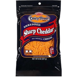 Dairy Fresh Shredded Cheese, Cheddar, Sharp 8 Oz