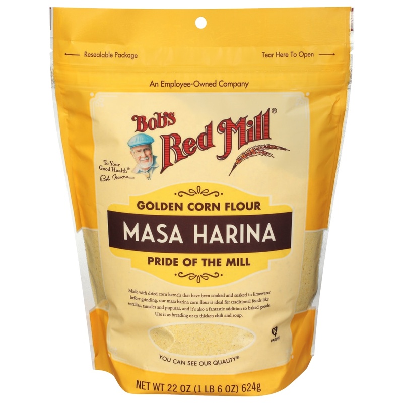 Bob's Red Mill Golden Masa Harina Corn Flour 22 Oz Pouch 4ct Case
