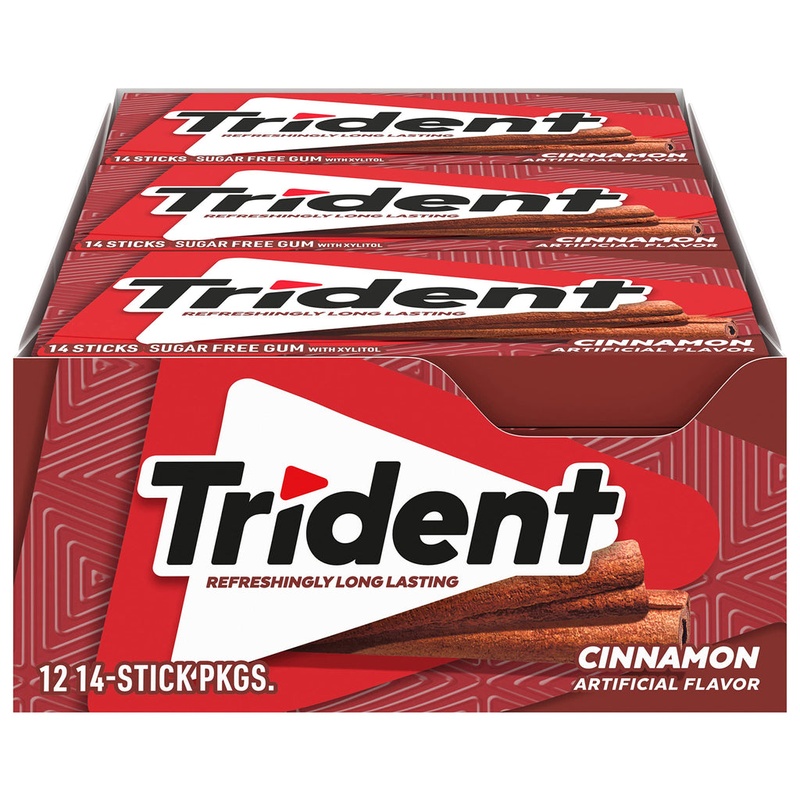 Trident Sugar Free Gum Cinnamon 14 Sticks