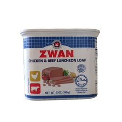 Zwan Chicken & Beef Luncheon Loaf Halal 12 Oz