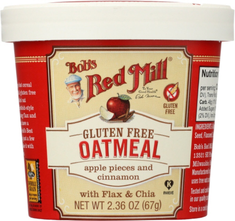 Bob's Red Mill Apple Pieces And Cinnamon Gluten Free Oatmeal Cup, 2.36 Oz