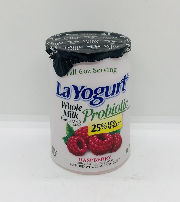 La Yogurt Probiotic Raspberry Blended Whole Milk 6 Oz. Cup