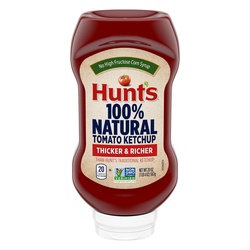 Hunt's 100% Natural Tomato Ketchup 20 Oz Squeeze Bottle